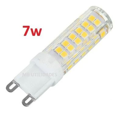 Lâmpada G9 7w Halopim Lustre Arandelas Branco Quente Kit 10 Unidades