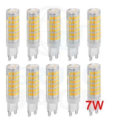 Lâmpada G9 7w Halopim Lustre Arandelas Branco Quente Kit 10 Unidades
