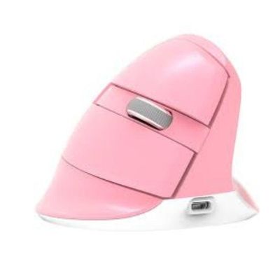 Mouse Vertical S/ Fio (wireless E Bluetooth) 2400dpi Ka-6660 Rosa