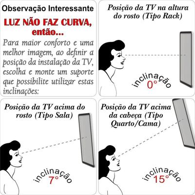 Suporte Teto Tv 10"-65" Vesa 600x400 Giro 360° Novo - Branco