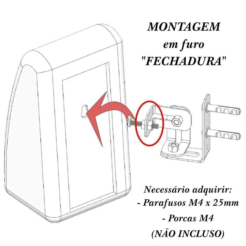 Suportes Home Theater Caixa Som Ajustável 1 Par Preto
