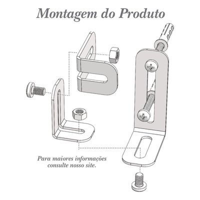 Suportes Home Theater Caixa Som Ajustável 1 Par Preto