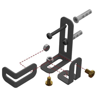 Suportes Home Theater Caixa Som Ajustável 1 Par Preto