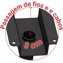Suporte Teto Tv 10"-65" Vesa 600x400 Giro 360° Novo - Preto