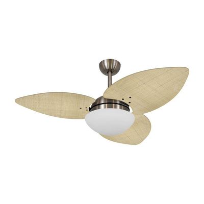 Ventilador De Teto Dormamu Bronze 3 Pás Palmae Natural 127v 110V