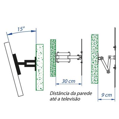 Suporte De Tv Articulado Com 4 Movimentos Para Smartv Led 55