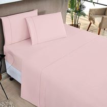 Jogo De Lençol Casal Padrão Elegance 200 Fios 4 Peças - Rosa