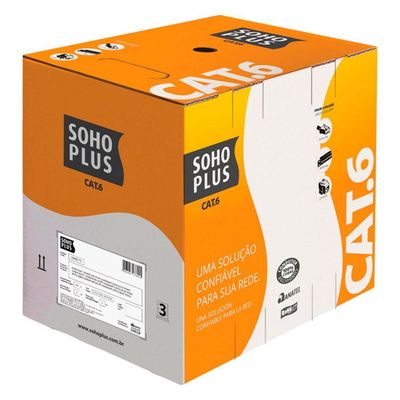 Cabo Lan U/Utp 24Awg X 4 Pares Cat.6 Cmx 305 Metros Branco 2