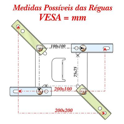 Suporte Tv 10" A 42" 200x200 1 Movimento - Branco
