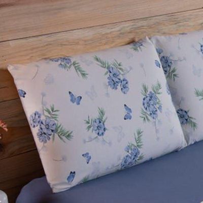 Lençol Queen Em Malha Fio Penteado Algodão 4 Peças Azul Top
