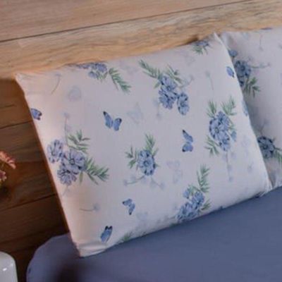 Lençol Queen Malha Fio Penteado Algodão 3 Peças - Azul