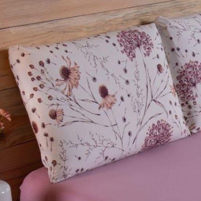 Lençol Casal Malha Fio Penteado Algodão 3 Peças Rosa Escuro