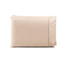 Par De Fronhas 70cm X 50cm 2 Peças Paris 100% Algodão Percal 150 Fios Cor:cáqui