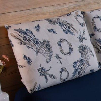 Lençol Casal Malha Fio Penteado Algodão 3 Peças - Azul Royal