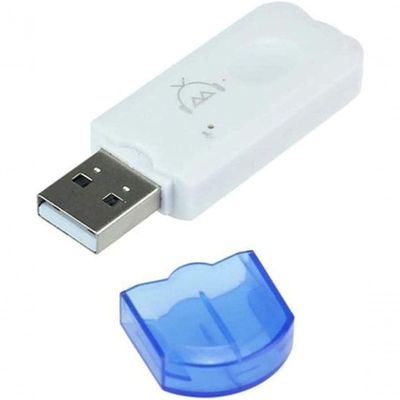 Receptor Bluetooth Para Som De Carro Usb Branco /Az