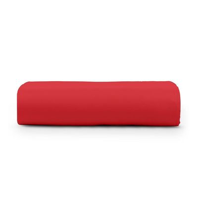 Lençol Queen Cintilante Percal 180 Fios 100% Algodão Sem Elástico - Vermelho