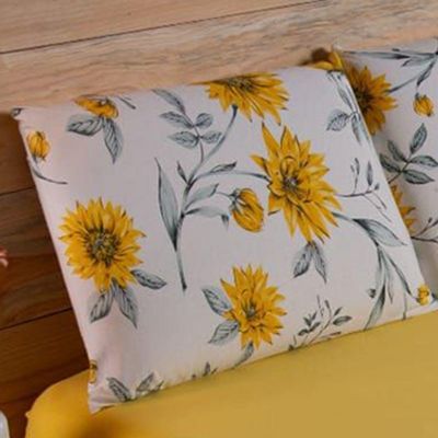 Lençol Queen Malha Fio Penteado Algodão 3 Peças - Amarelo