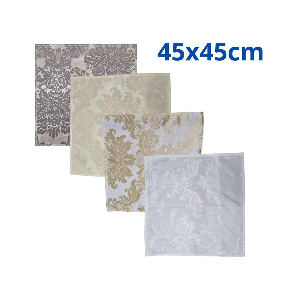 Kit 6 Guardanapos 45x45cm Jacquard Adamascado - Magic Enxovais Dourado