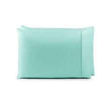 Par De Fronhas 70cm X 50cm 2 Peças Laura 100% Poliéster Toque Percal 200 Fios Cor:verdetiffany
