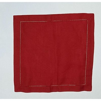 Guardanapo De Linho Natal Vermelho 45x45 Cm