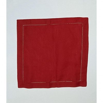 Guardanapo De Linho Natal Vermelho 45x45 Cm