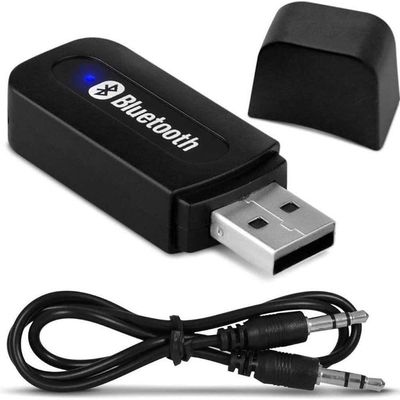 Adaptador Receptor De Música Via Bluetooth Áudio Stereo P2 - Preto