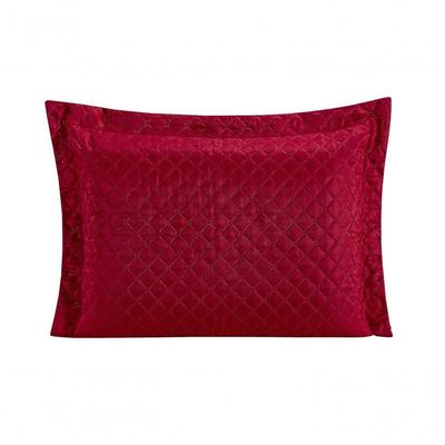 Porta Travesseiro Com Debrum Requinte Liso 01 Peça - Vermelho