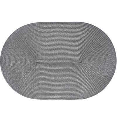 Americano Requinte Liso Para Mesa Oval 30x45cm Chumbo