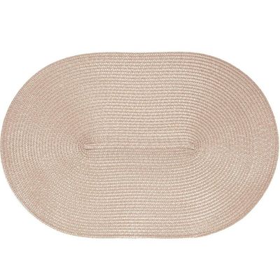 Americano Requinte Liso Para Mesa Oval 30x45cm Palha
