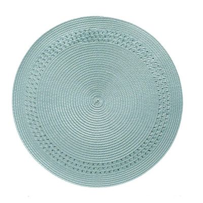 Kit 10 Lugar Americano Sousplat Poliester Verde Royal 38cm