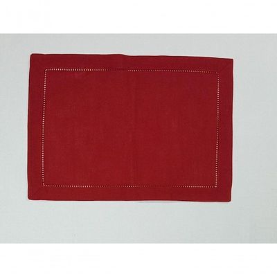 Americano De Linho Vermelho 36x50 Cm