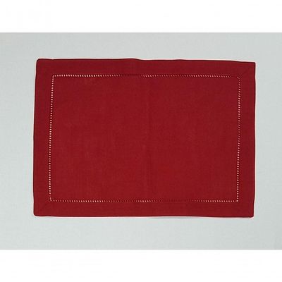 Americano De Linho Vermelho 36x50 Cm