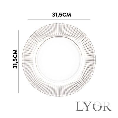 Jogo 6 Sousplats De Cristal Renaissance Lyor 31,5cm