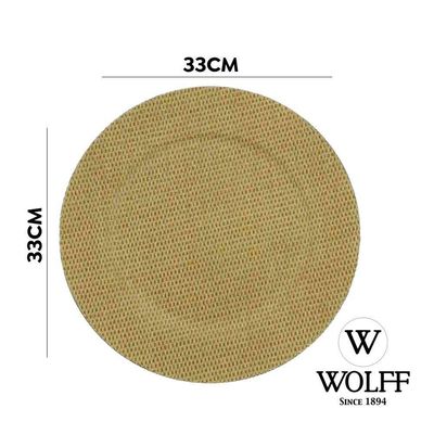 Sousplat De Plástico Mescla Bege Wolff 33cm