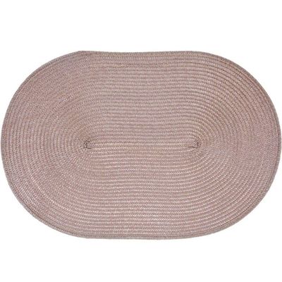 Kit 10 Americano Requinte Liso Para Mesa Oval 30x45cm Taupe