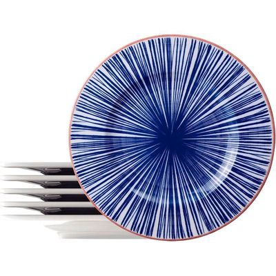 Kit Jogo Prato Raso Jantar 2 Pessoas 2peças Abstratta 28cm