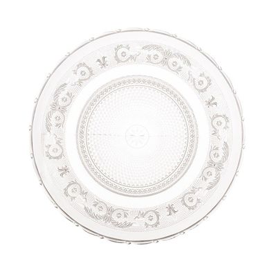 Jogo 8 Pratos Rasos De Jantar De Vidro Angel 25,5cm Lyor