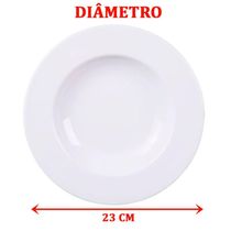 Kit Jogo Prato Fundo Lanche Tramontina Elena 8 Pessoas 8pçs