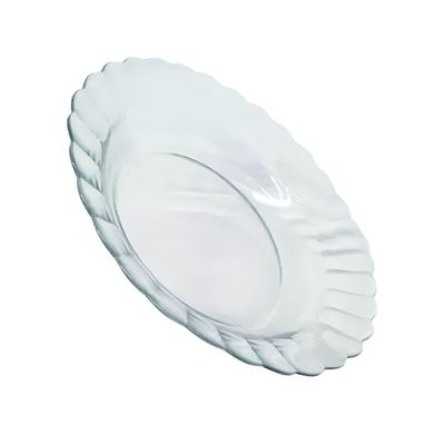 Kit Jogo Pratos Fundo Sopa Transparente 2 Peças 22,4cm