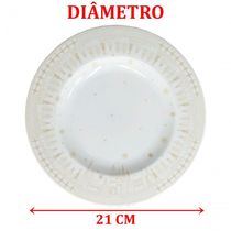 Jogo Prato Sobremesa Lanche 6 Pessoas 6pçs Capodanno 21cm