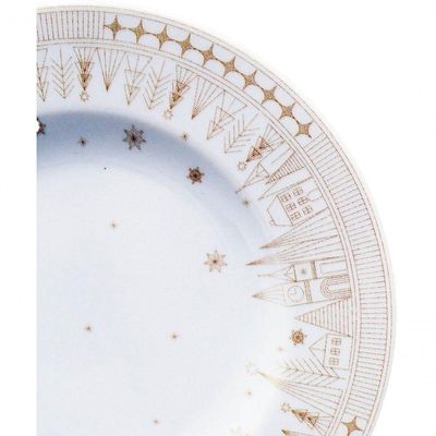 Jogo Prato Sobremesa Lanche 6 Pessoas 6pçs Capodanno 21cm