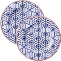 Jogo Pratos Sobremesa Lanche 4 Pessoas 4pçs Abstratta 21cm