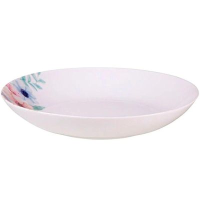 Kit Jogo De Pratos Fundo Sopa 8 Pessoas 8pçs Floratta 22cm