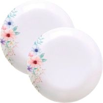 Kit Jogo De Pratos Fundo Sopa 8 Pessoas 8pçs Floratta 22cm
