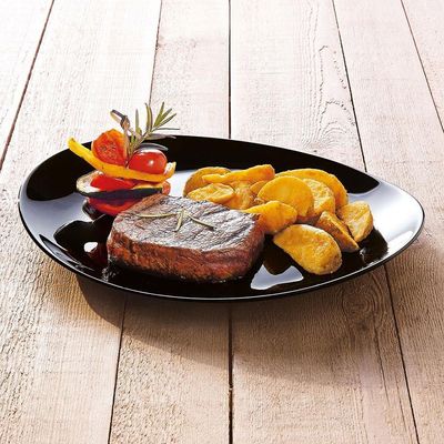 Luminarc Friend'S Time Prato Steak 3X30X26Cm Vidro Temperado Preto