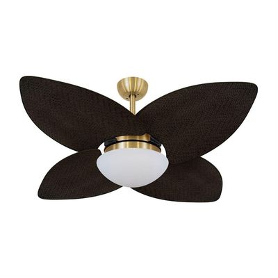 Ventilador De Teto Dourado 4 Pás 127v C/ Controle 110V