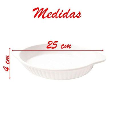 Kit 02 Travessas Melamina Oval Branca 550ml