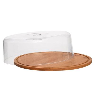 Prato Com Cúpula Em Bambu Ecokitchen 27,5x9cm Mimo Style
