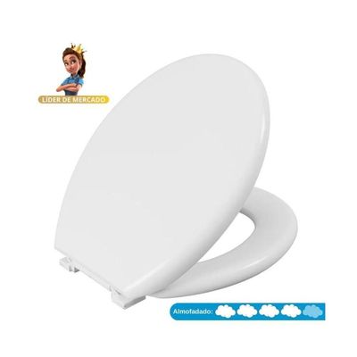 Assento Almofadado Oval - Astra Branco