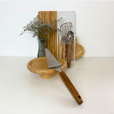 Espátula Para Bolo Em Inox E Cabo Acácia